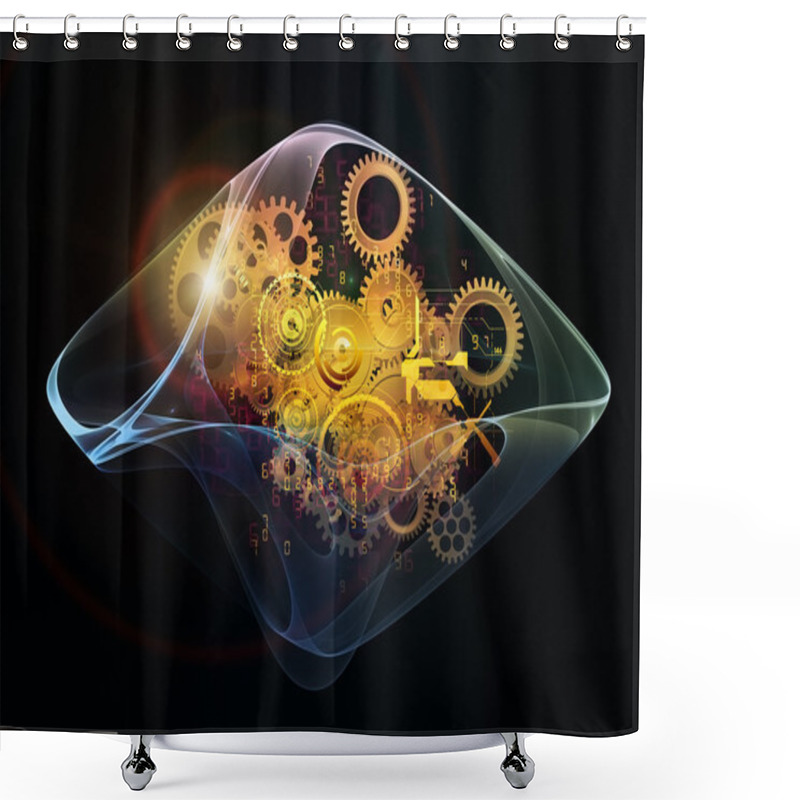 Personality  Digital Cell Shower Curtains