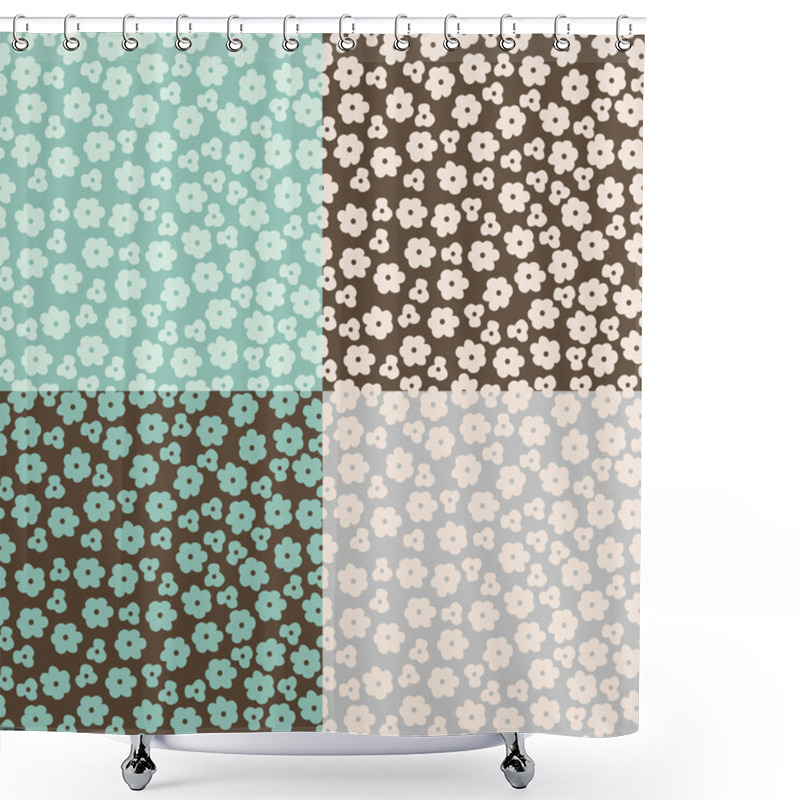 Personality  Vector Floral Background Design Shower Curtains