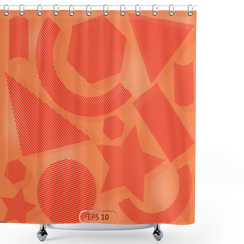 Personality  Lines Geometric Shapes Shower Curtains