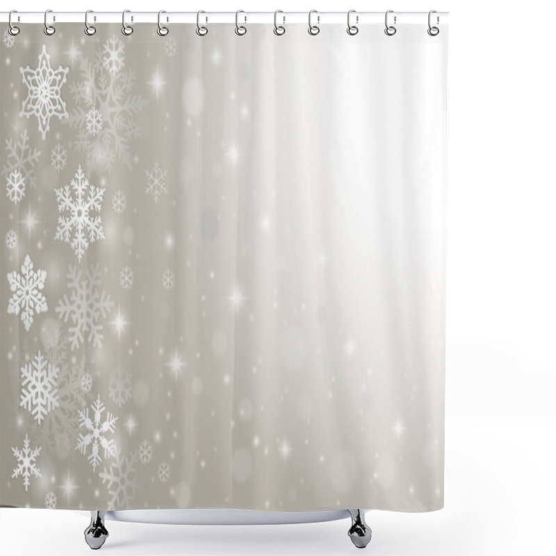 Personality  Blue Winter Background Shower Curtains