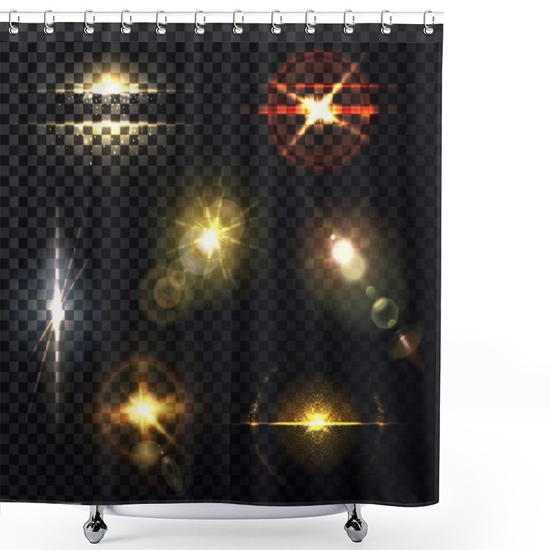 Personality  Light Effect Through Lens, Sunlight Bleak Background Shower Curtains