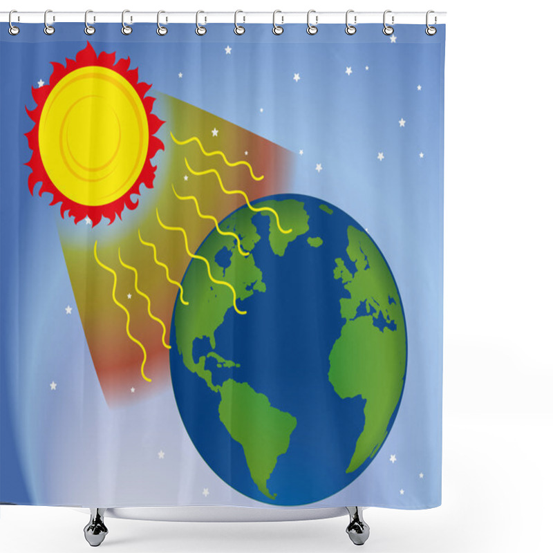 Personality  Graphic Environment In Nature, UV Ultraviolet Radiation Shower Curtains