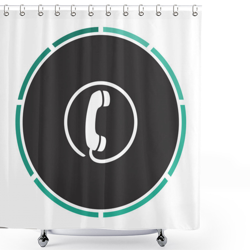 Personality  Telephone Computer Symbol Shower Curtains