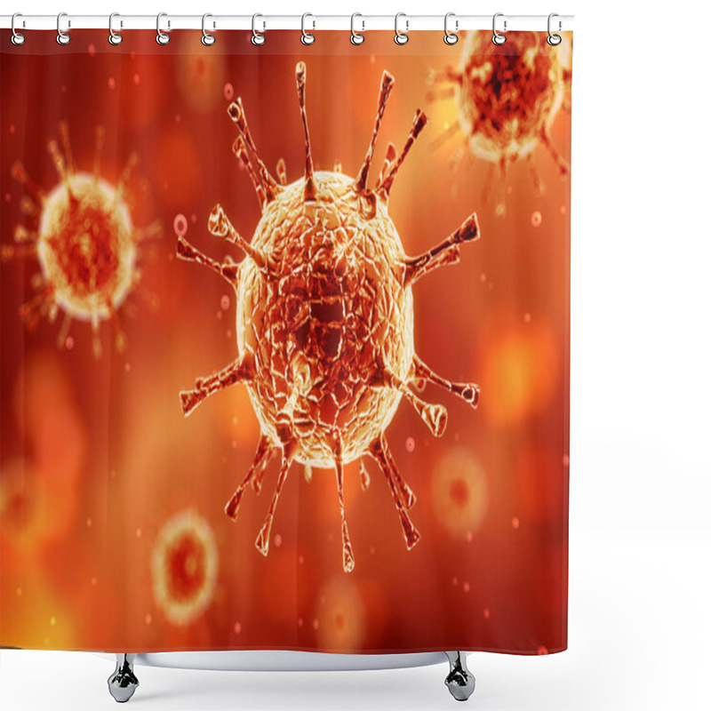 Personality  Virus Shower Curtains