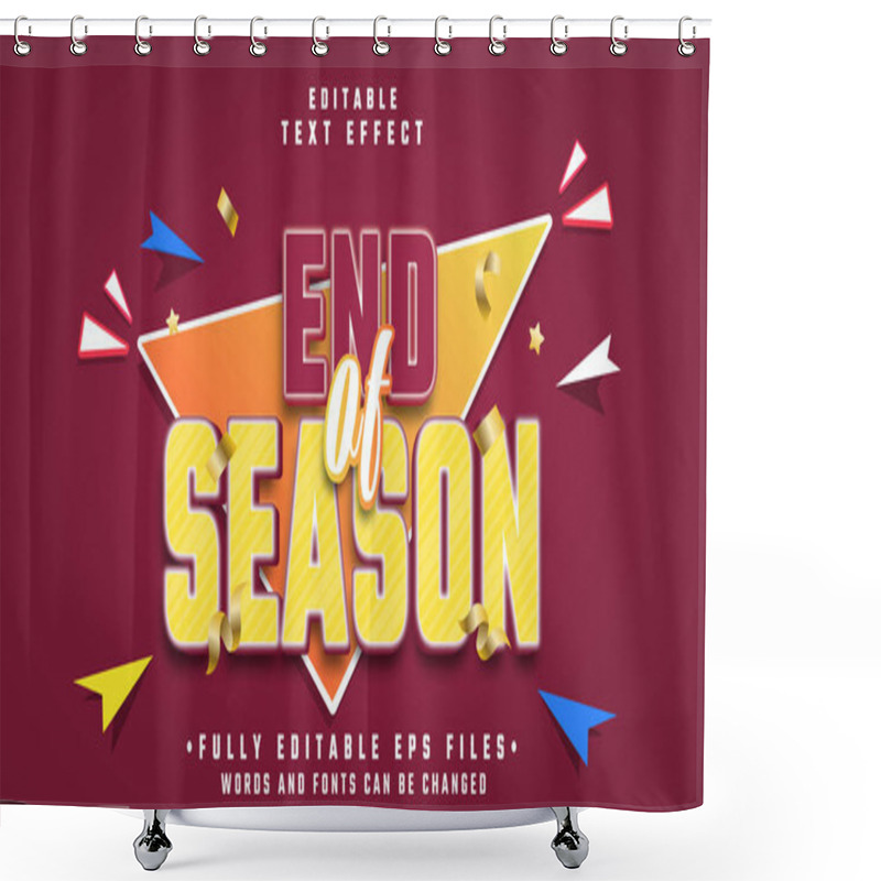 Personality  3d End Of Seasons Bold Text Effect Shower Curtains