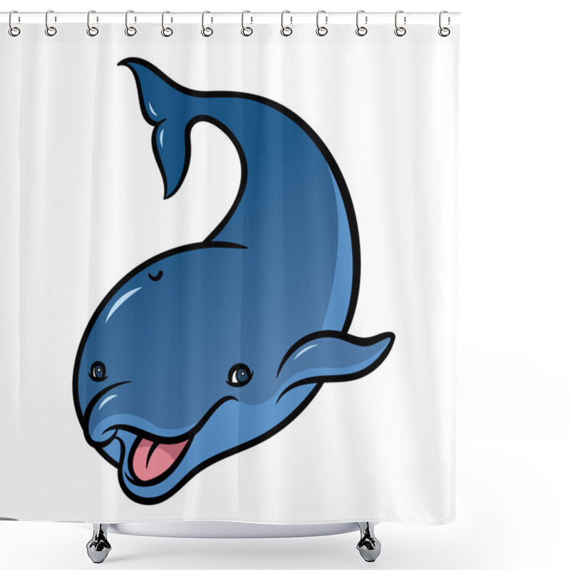 Personality  Cute Cartoon Dolphin Shower Curtains