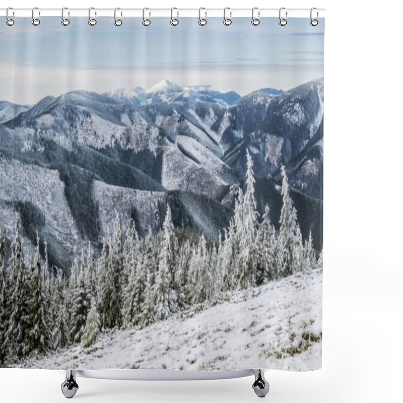 Personality  Snowy Landscape, Low Tatras Mountains, Slovak Republic. Hiking Theme. Shower Curtains