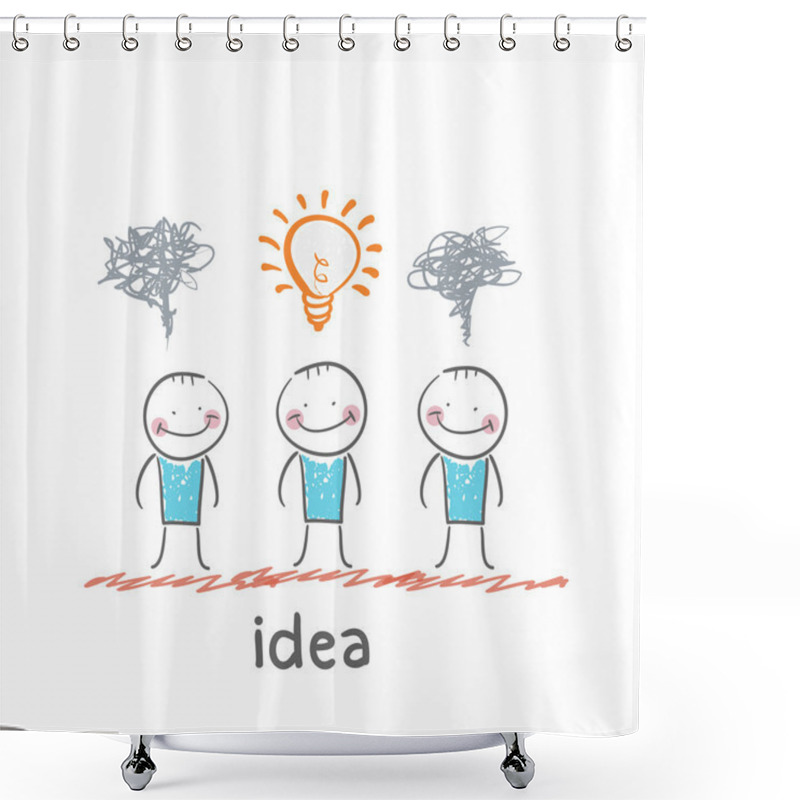 Personality  Idea Icon Shower Curtains