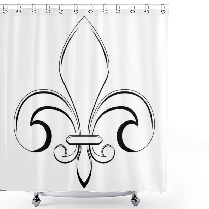 Personality  Fleur De Lys Symbol Shower Curtains