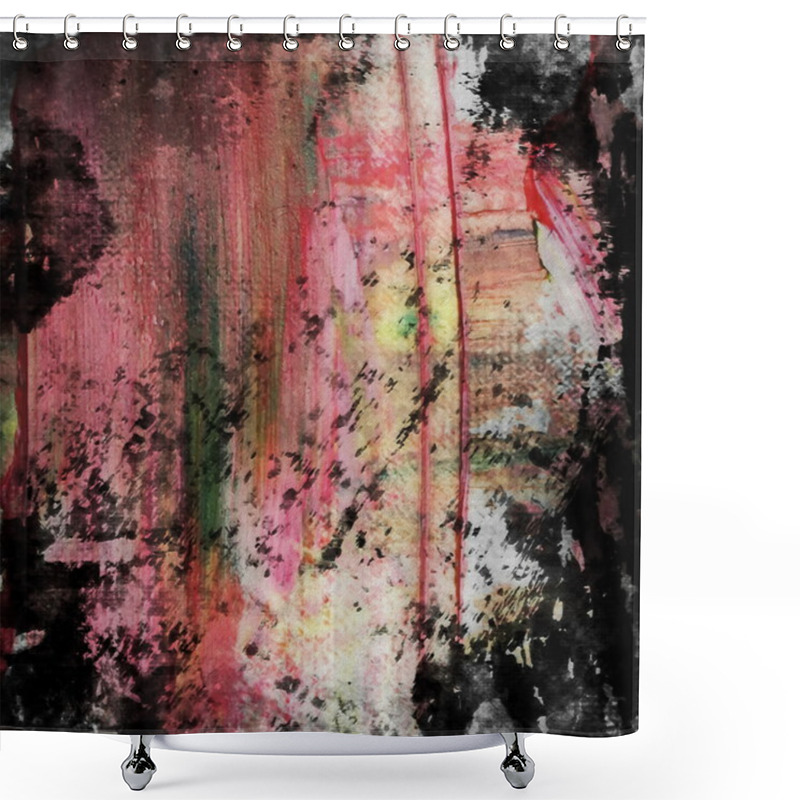 Personality  Abstract Grunge Brush Stroke Wall Background, Texture Shower Curtains