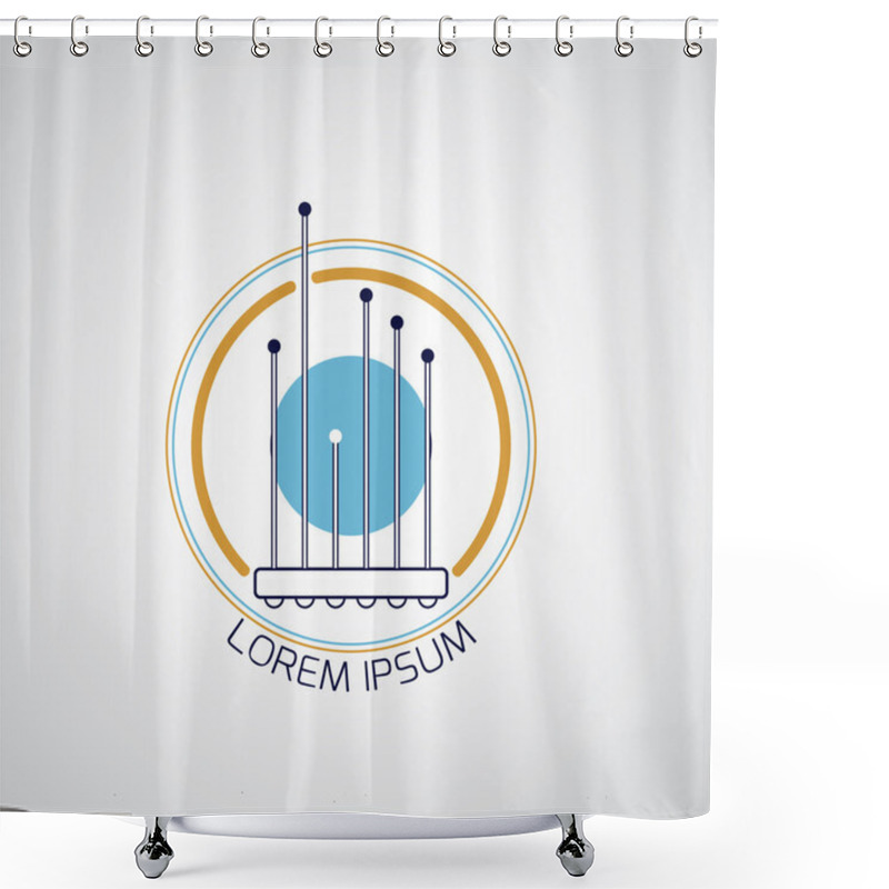 Personality  Music Vector Emblem Shower Curtains