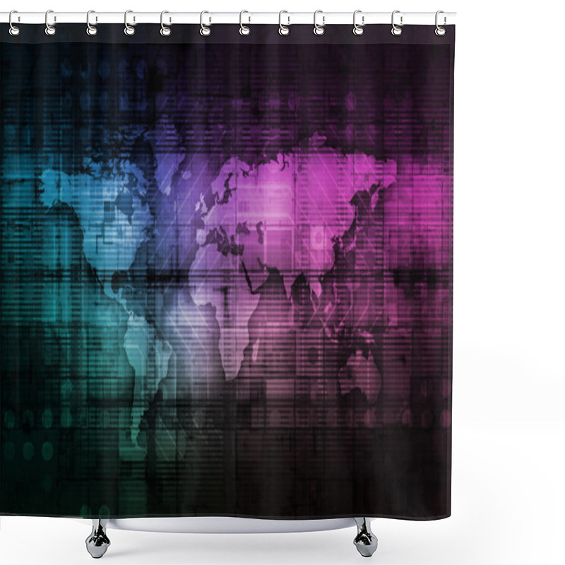 Personality  Modern Technology Shower Curtains