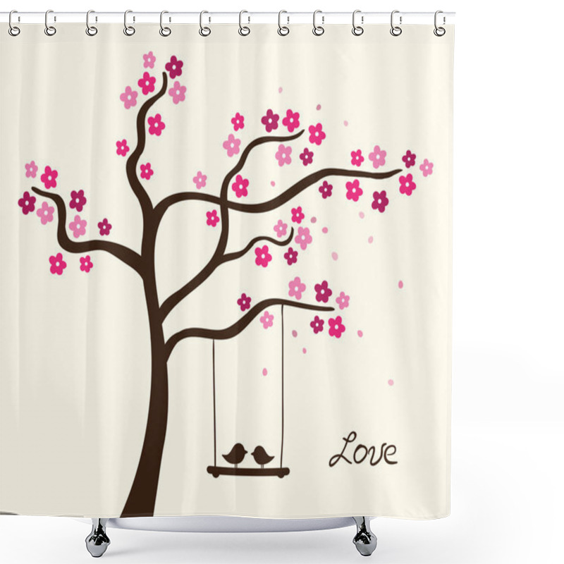 Personality  Flower Tree Shower Curtains