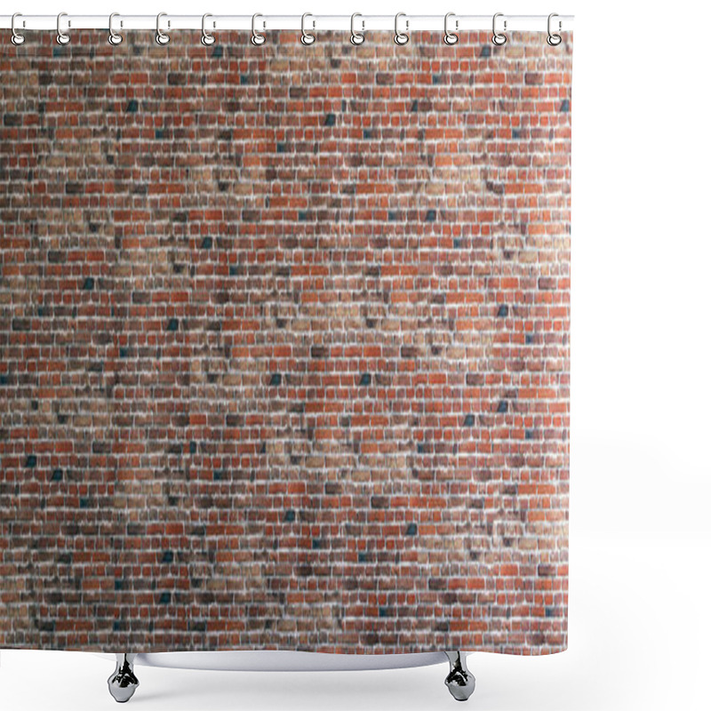 Personality  Old Red Brick Wall Grunge Texture, Red Brick Wall Pattern Background, 3d Render. Shower Curtains