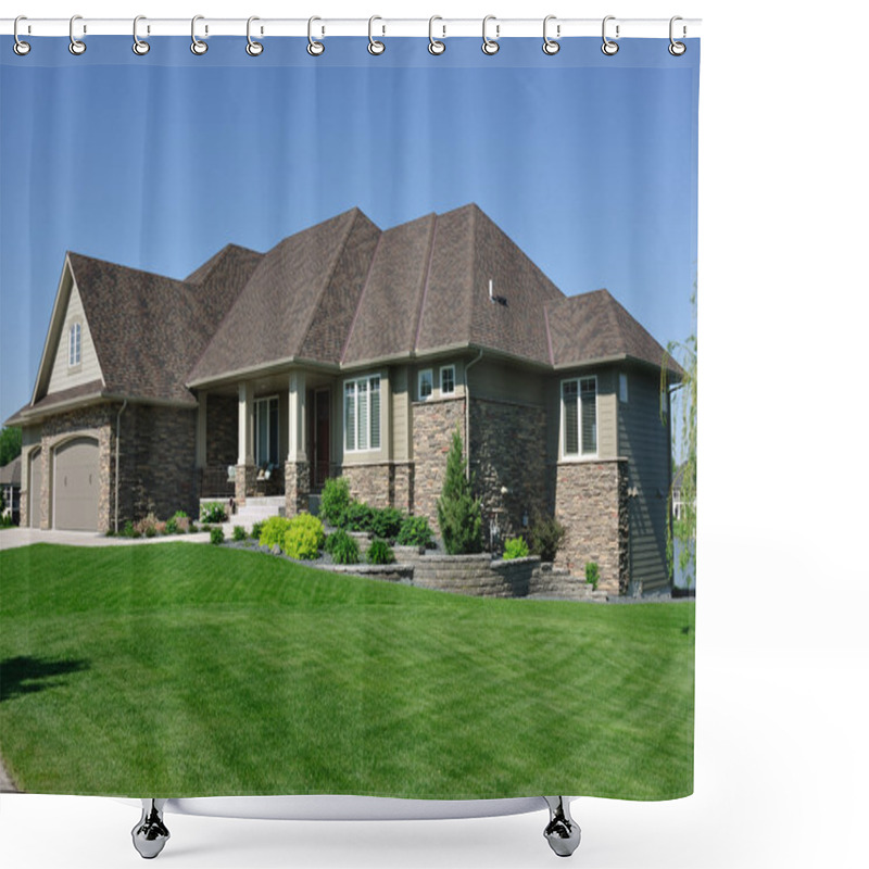 Personality  Modern Suburban House Shower Curtains