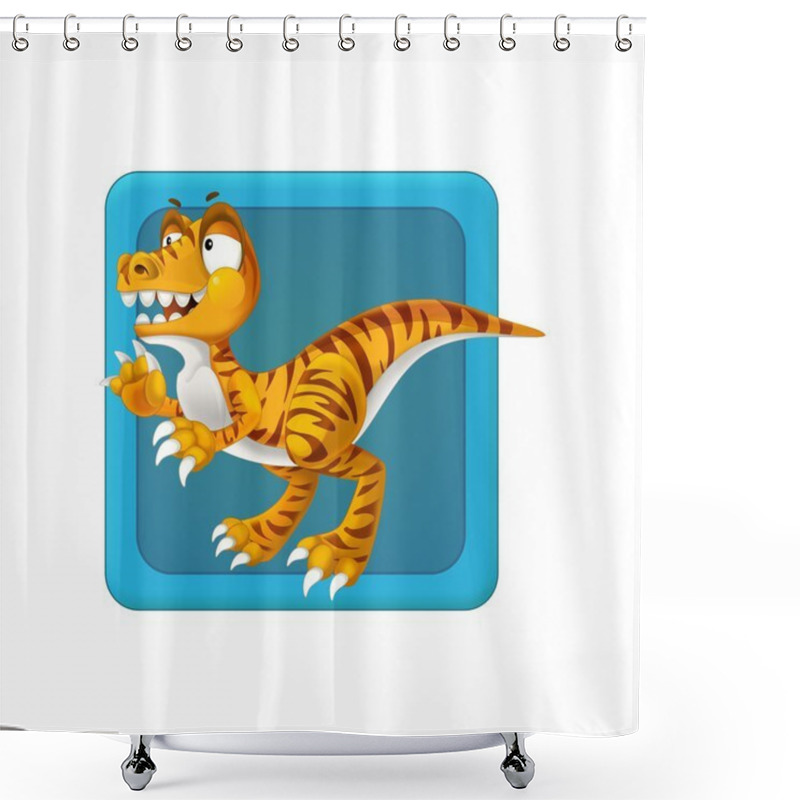 Personality  Velociraptor Dinosaur Icon Shower Curtains