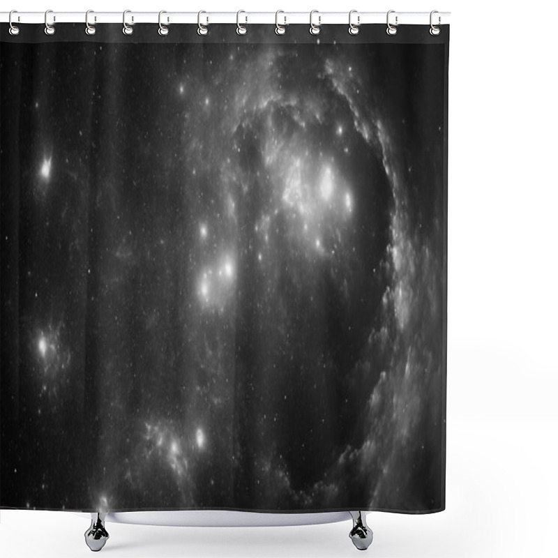 Personality  3D Illustration Of Abstract Fractal For Creative Design Looks Like Galaxies Shower Curtains