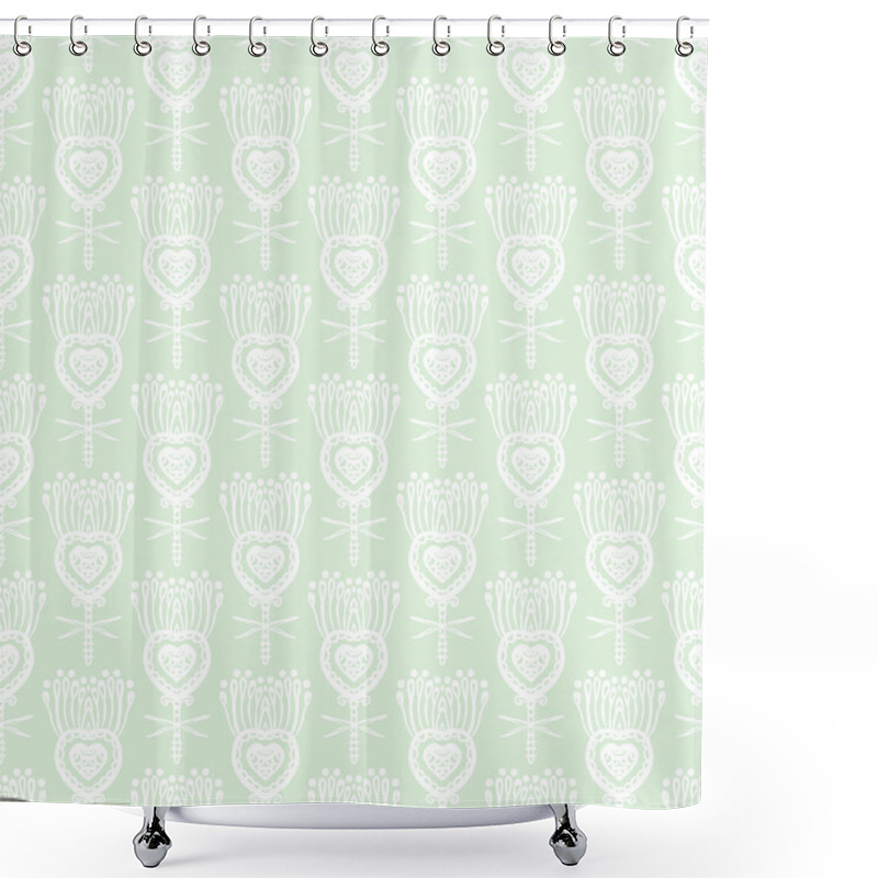 Personality  Floral Pattern With Ethnic Indian Motifs Shower Curtains