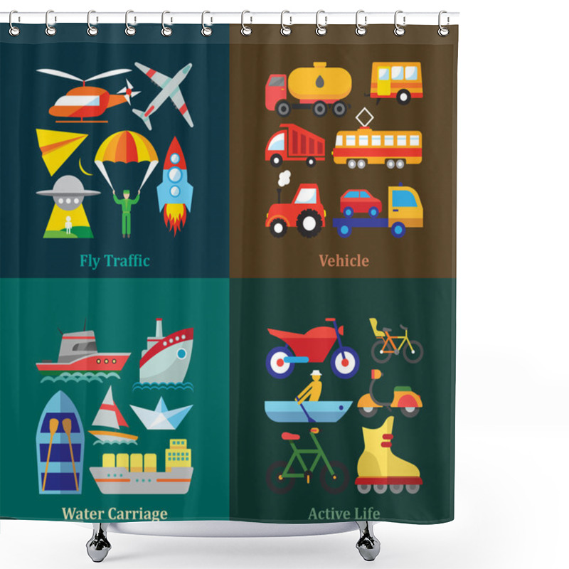 Personality  Transport Use Shower Curtains