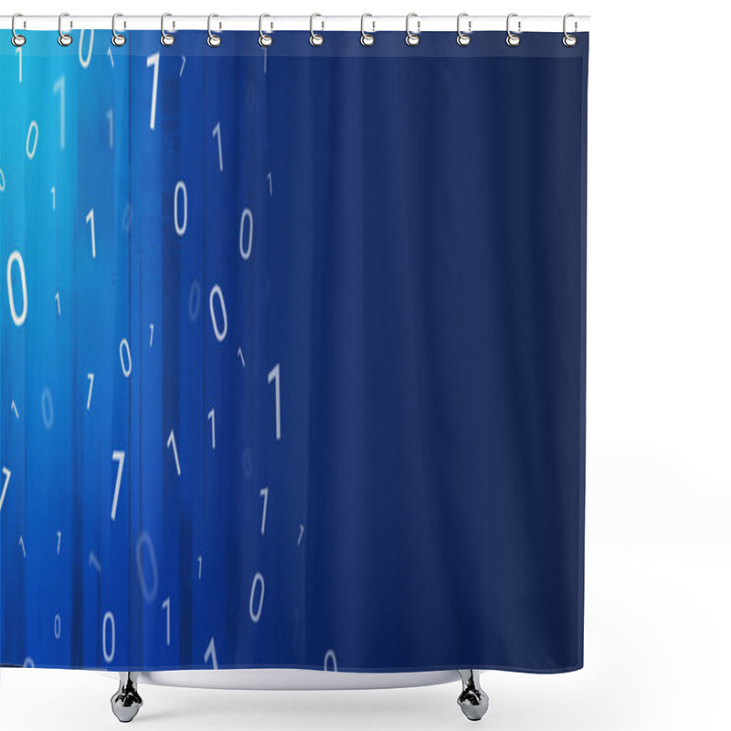 Personality  Flying Binary Code Background Shower Curtains