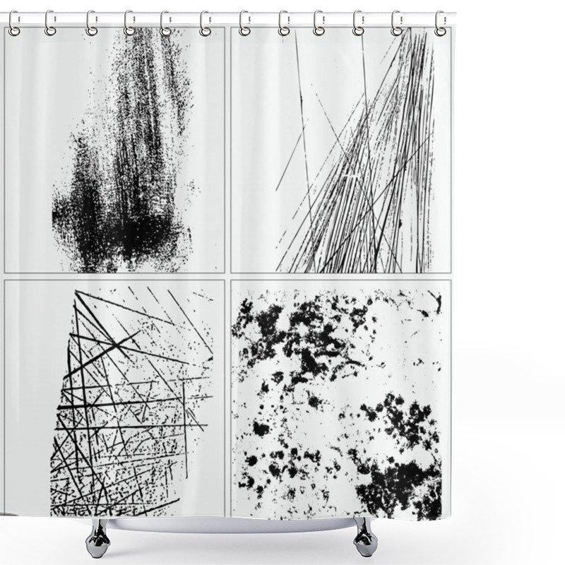 Personality  Collection Of Grunge Textures Shower Curtains