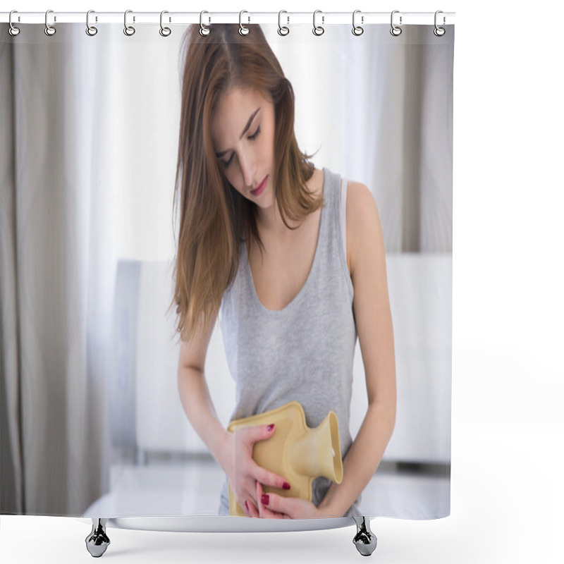 Personality  Beautiful Young Woman Isolated Shower Curtains