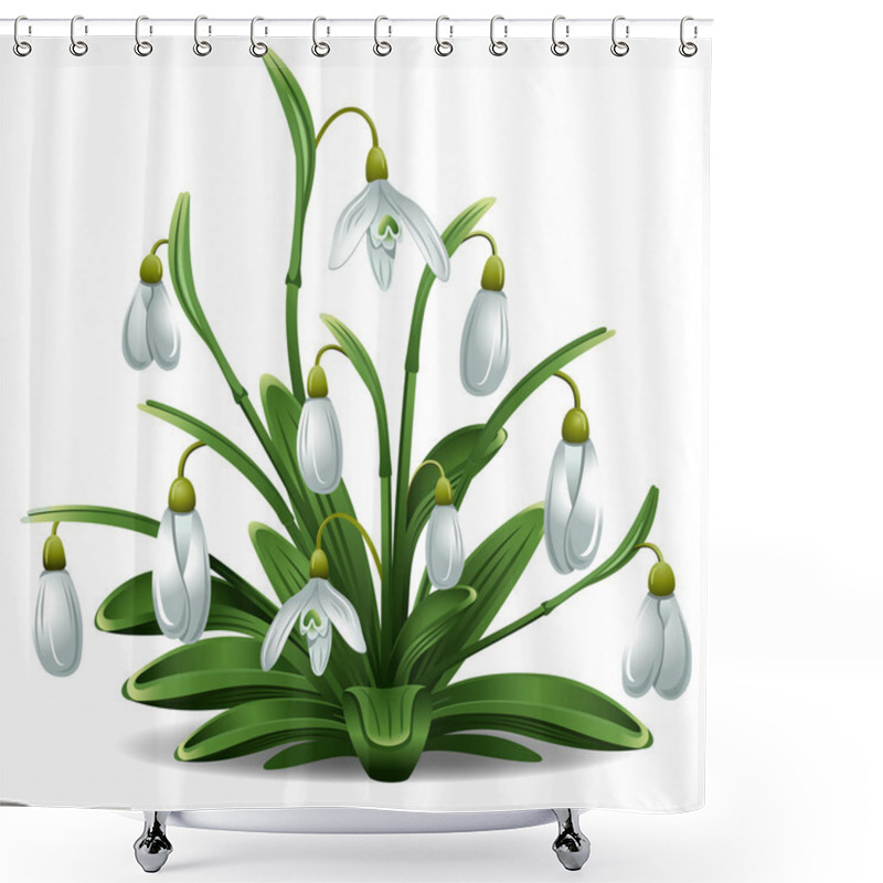 Personality  Snowdrops Shower Curtains