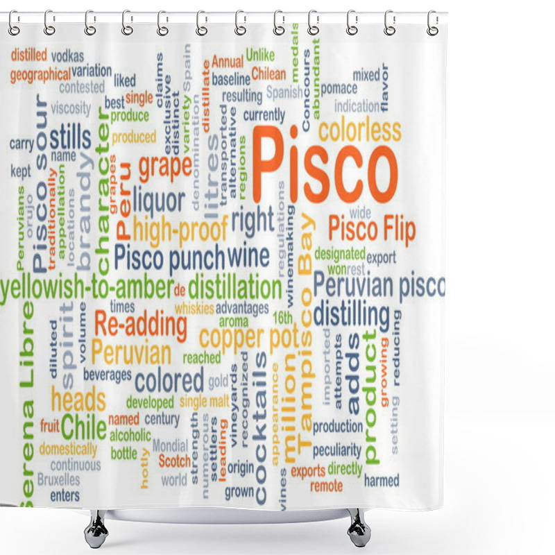 Personality  Pisco Background Concept Shower Curtains