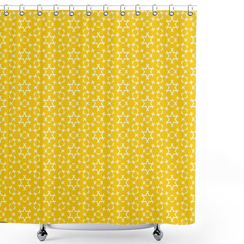 Personality  Geometric Seamless Repetitive Particle Stars Pattern Texture Background. Shower Curtains