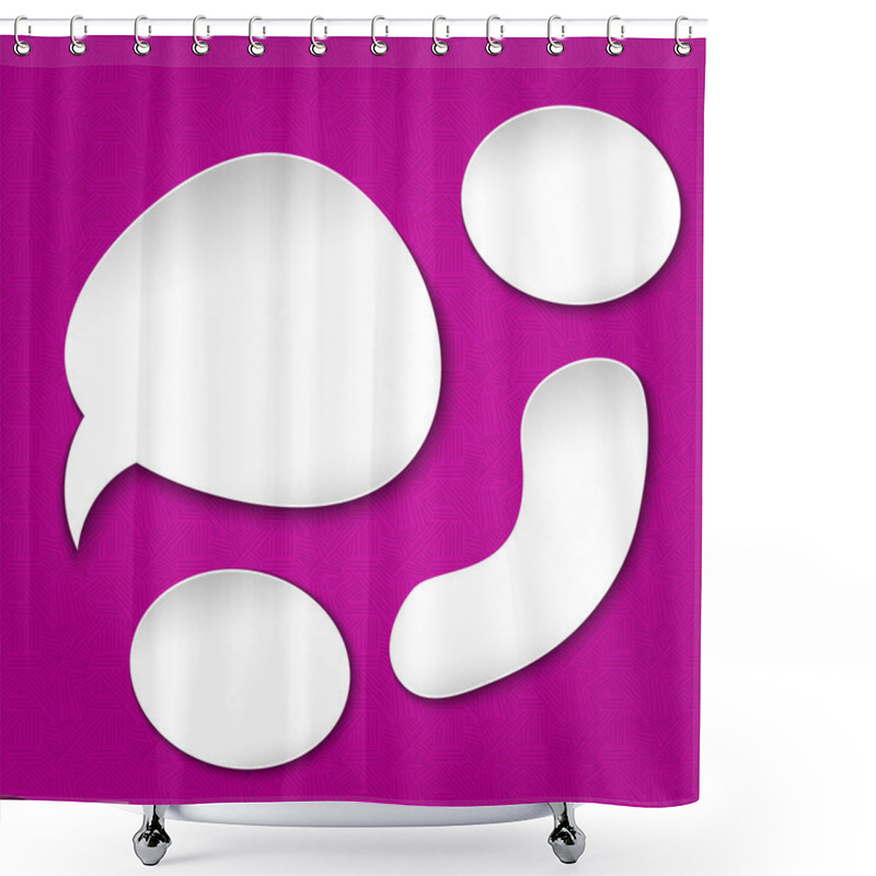 Personality  White Speech Bubbles And Element For Design. Shower Curtains