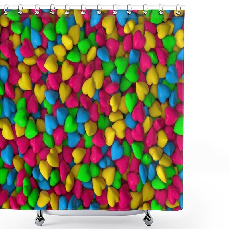 Personality  3d Hearts Shower Curtains