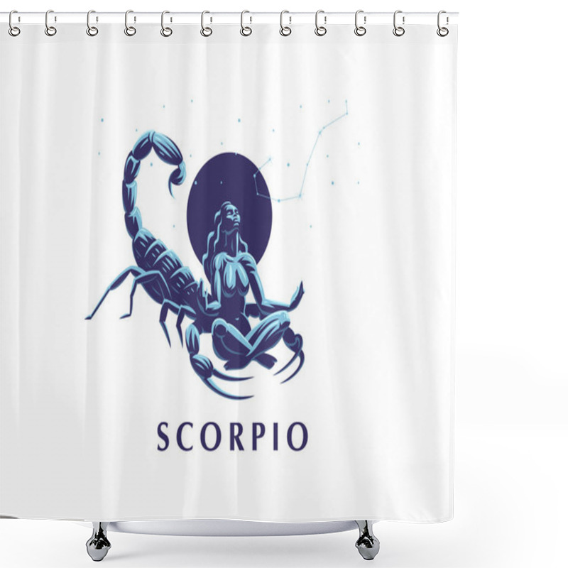 Personality  Sign Of The Zodiac Scorpio. Constellation Of The Scorpion.  Shower Curtains