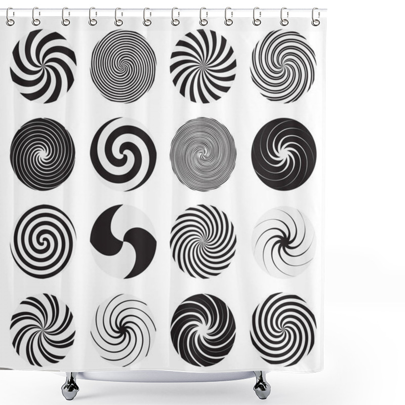 Personality  Vector Swirl Set Shower Curtains