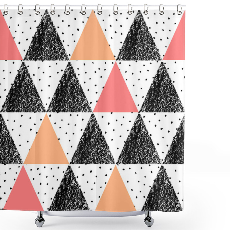 Personality  Abstract Geometric Pattern Shower Curtains