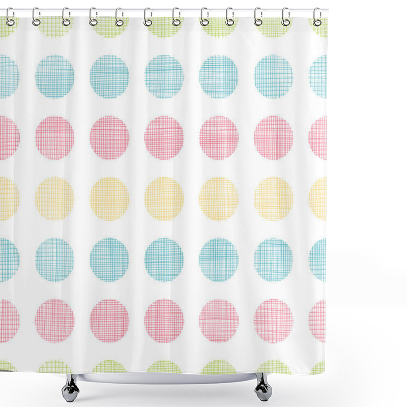 Personality  Abstract Textile Polka Dots Stripes Seamless Pattern Background Shower Curtains