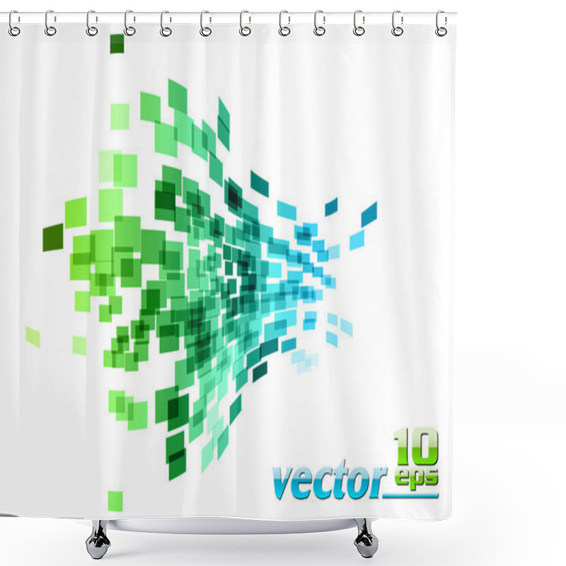 Personality  Wave Square Shower Curtains