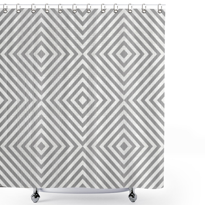 Personality  Seamless Abstract Geometric Pattern In Grey And Black Shower Curtains