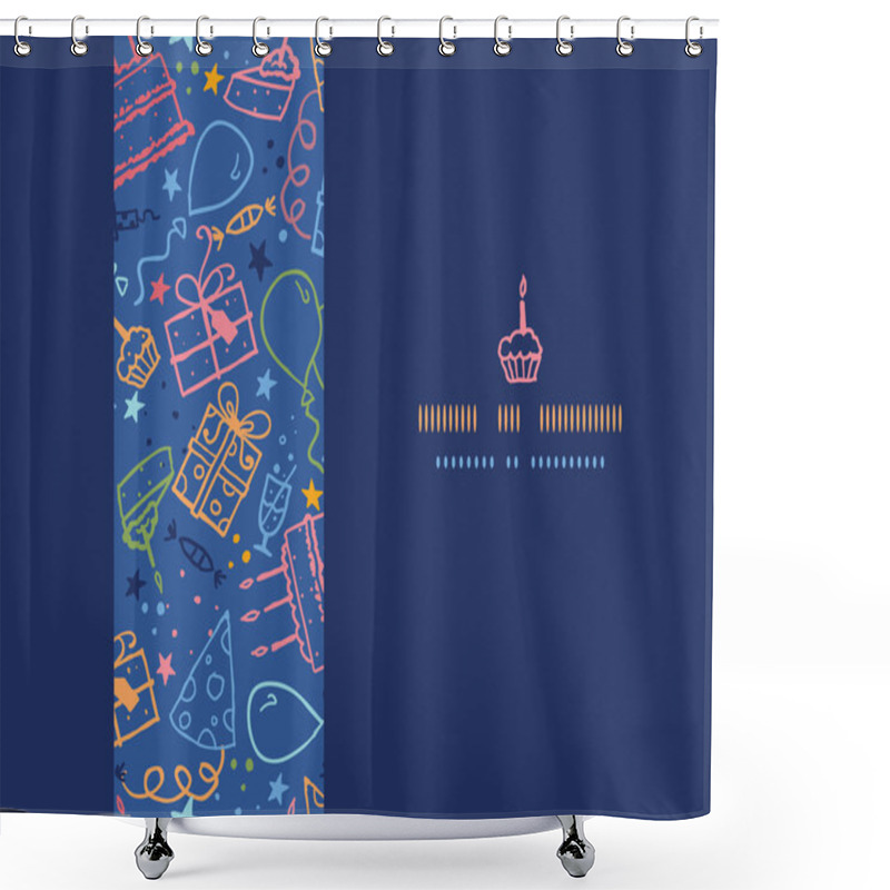 Personality  Birthday Horizontal Seamless Pattern Background Shower Curtains