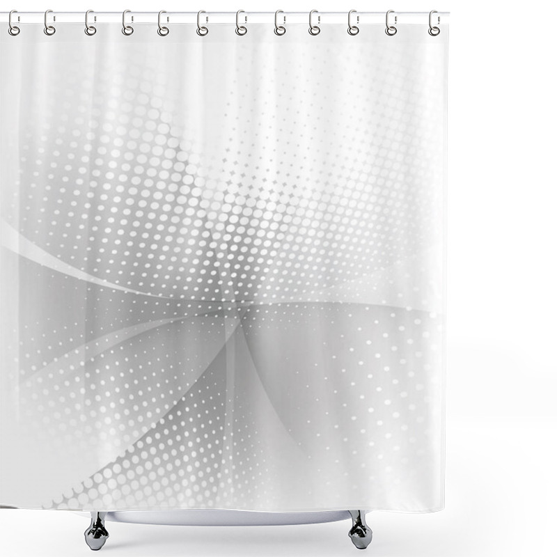 Personality  Abstract Silver Background Shower Curtains