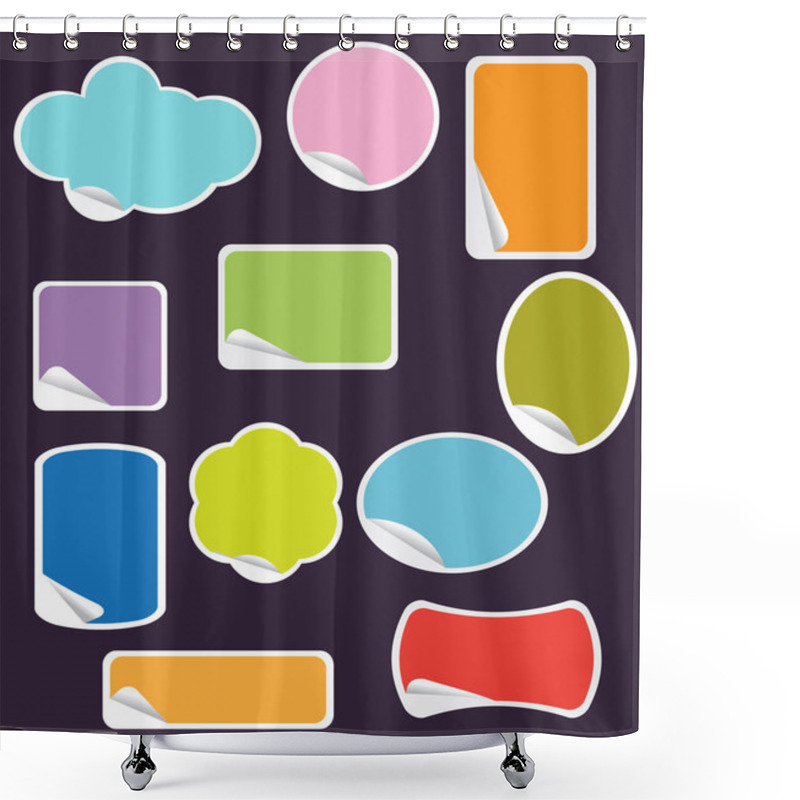 Personality  Pastel Peel-Off Stickers Shower Curtains