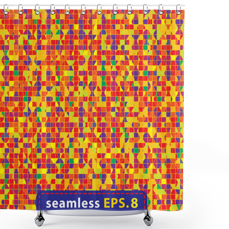 Personality  Abstract Geometric Seamless Pattern Shower Curtains