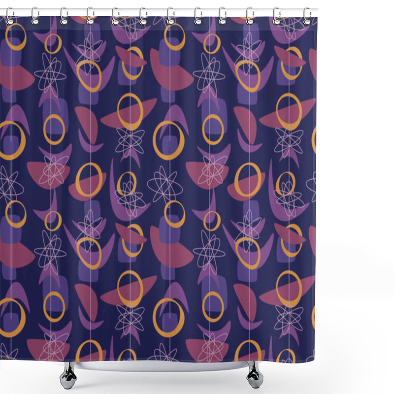 Personality  Geometric Cosmos Age Style Seamless Rapport Shower Curtains