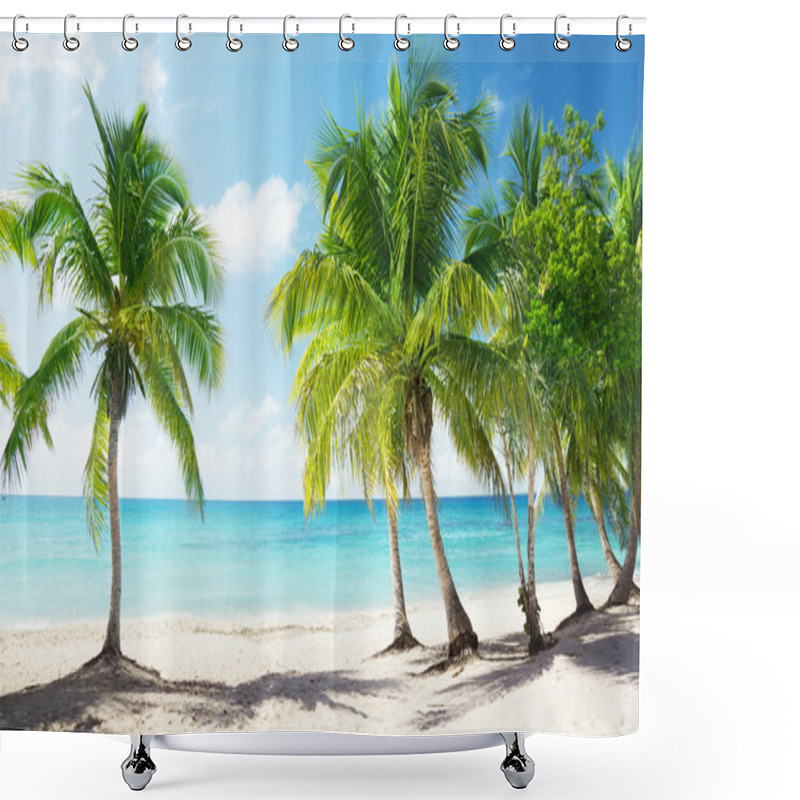 Personality  Caribbean Sea And Coconut Palms Shower Curtains