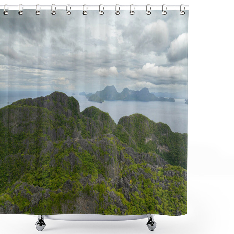 Personality  Rock Formation On Miniloc Island. El Nido, Palawan. Philippines. Shower Curtains