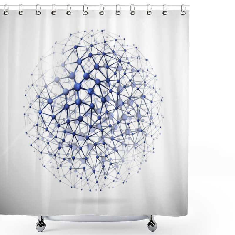 Personality  Molecular Sphere Shower Curtains