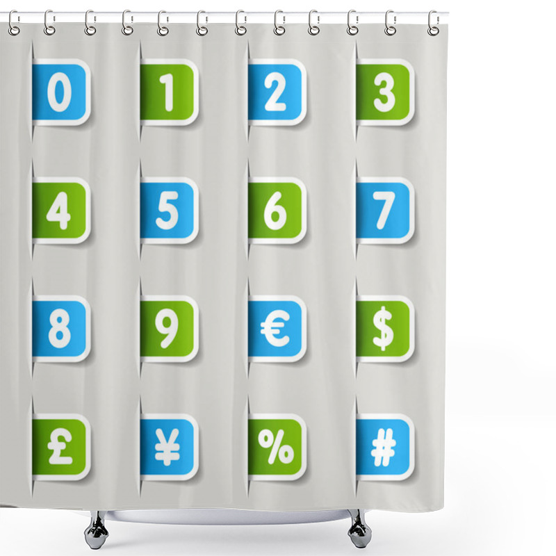 Personality  Label - Numbers Shower Curtains