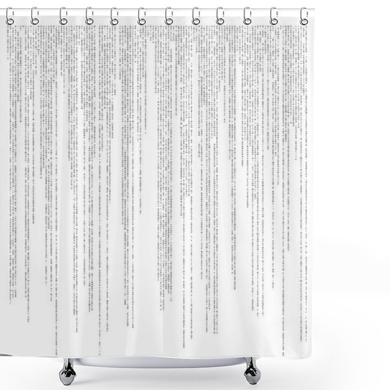 Personality  Matrix Digital Background Silhouette On White Beautiful Banner W Shower Curtains