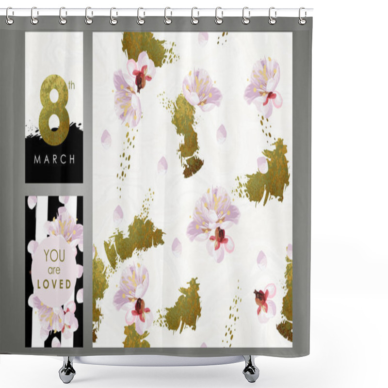 Personality  International Women's Day Cards Template Shower Curtains