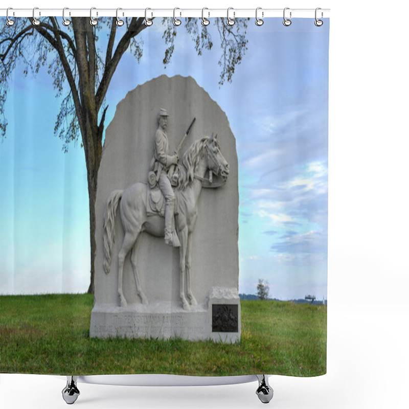 Personality  Memorial Monument, Gettysburg, PA Shower Curtains