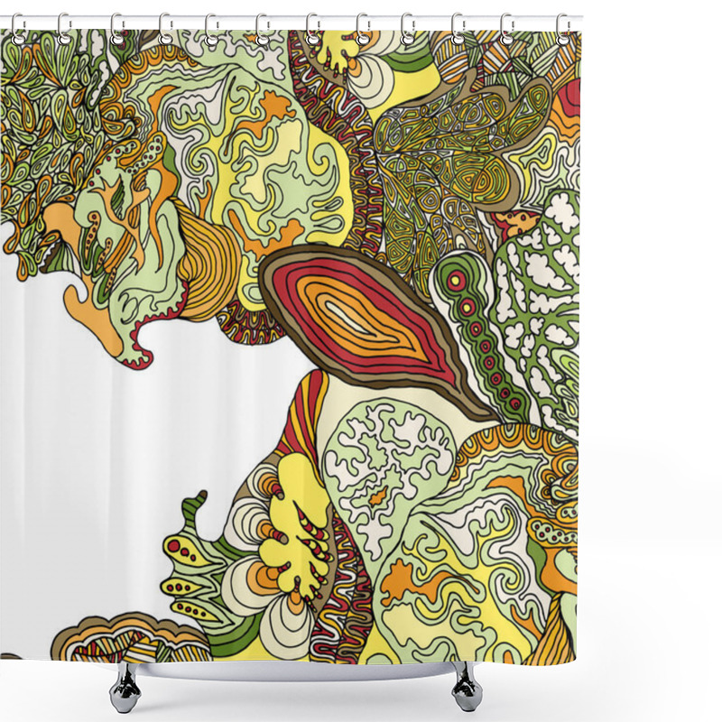 Personality  Abstract Background Sketch With Copyspace Shower Curtains